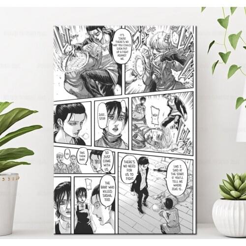 Attack on Titan Eren Jeager Kyojin Yeager Titan Shingeki SNK Manga Home Decor Wall Art Print Poster Canvans Painting boy gift