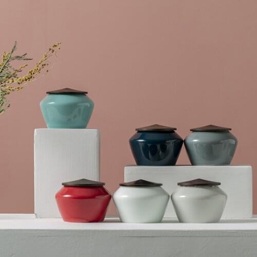 New7cm*8cm urn pet small size ceramic sealed storage color creative mini small pot animal ash birds dog cat cremation souvenirs