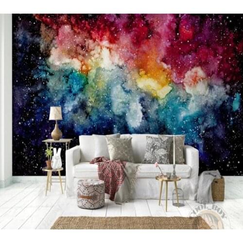 Papel de parede contrast color sky starry nebula dome 3d wallpaper mural,living room tv wall childrens bedroom wall decor