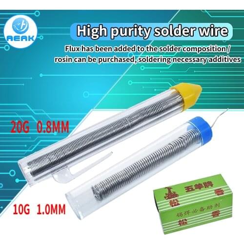 DIY Tin lead Rosin Core Solder Wire 10g 20g 1.0mm 2% Flux Reel Welding line New Tin content 45