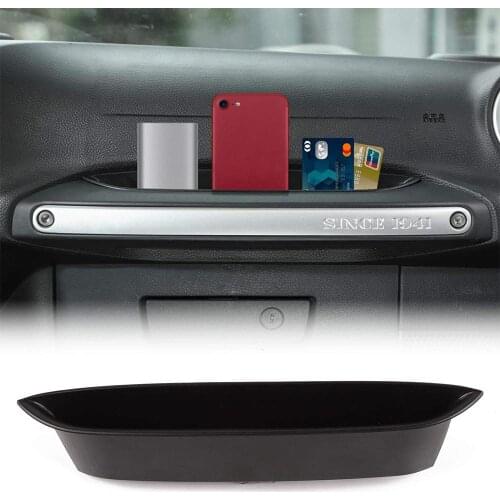 For Jeep 11-18 Wrangler JK Modified Copilot Armrest Insert Tray Sstorage Box WRANGLER Car Finishing Handle Storage Box Black