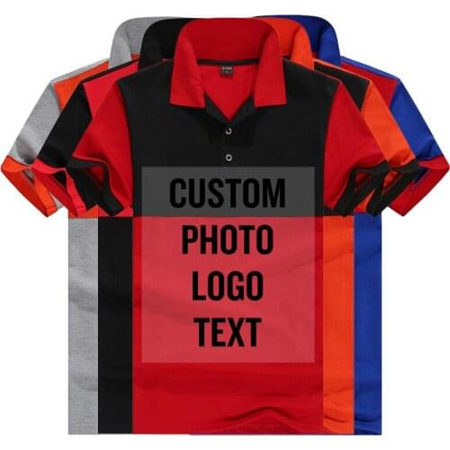 Work Clothes Unisex Mens Short Sleeve Polo Shirt For Women Polos Custom Print Photo Logo For Company Group Team Workwear Tops