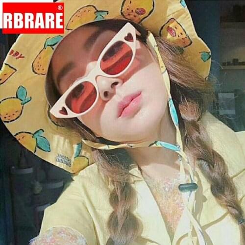 RBRARE Vintage Small Cat Eye Sunglasses Women Retro Brand Designer Heart Love Sun Glasses Narrow Eyeglasses Womens Shades