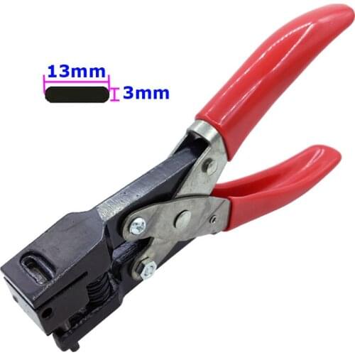 Hand-operated Oval Hole PVC Card Slot Puncher 3*13mm Punch Plier Punching Forceps Manual