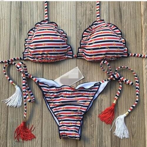 Sexy print Bikini 2020 Hot Swimwear Women Swimsuit Biquini Strappy Push Up Bikinis Set Low Waist Bathing Suit Maillot De Bain