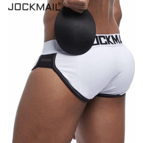 JOCKMAIL Brand butt Bulge Enhancing Men Underwear Sexy men Briefs Magic buttocks Double Removable Push Up Cup Gay Underwear