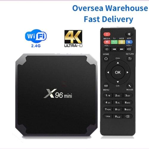 X96 mini Smart Android 9.0 TV Box Amlogic S905W TVBOX 2GB 16GB X96mini Set Top Box 2.4GHz WiFi 1080p HD 4K Media Player