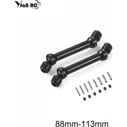 2pcs 88-113mm 112-152mm Metal HD Steel Universal Drive Shaft CVD for 1/10 RC Crawler SCX10 90046 WRAITH 90018 Traxxas TRX4 D90
