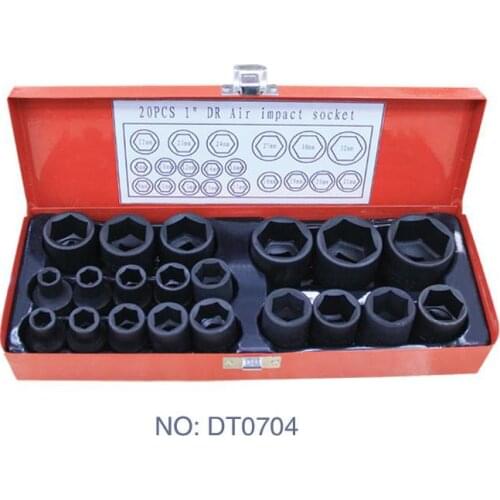 20PCS/set 1/2" allen key Universal Lengthened Pneumatic Socket Head Metric Air Adopter Impact Set Auto Repair Wrench Tool