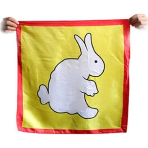 1pc Rabbit to Duck Magic cloth Tricks Toy Pattern Change Scarf Cloth Close up Magic Props Accessories Toy