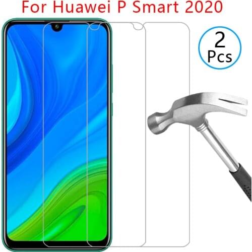 For huawei p smart 2020 2019 Toughened Glass on hawaii huawai huwai p smart psmart 2020 2019 light protection film full cover