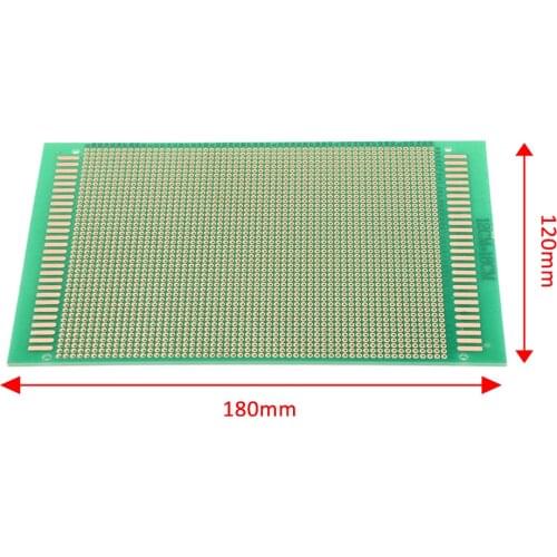 Ziqqucu 1 Piece 12x18cm Single Sided Prototype Universal Printed Circuit Board DIY Soldering Green PCB Board for Arduino