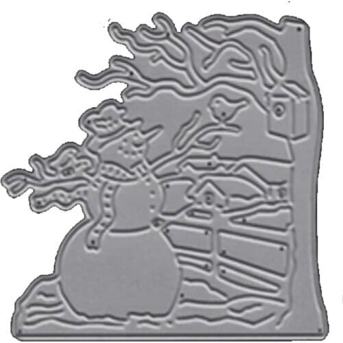 7.3x7.4cm Snowman Christmas Dies Metal Cutting Dies Scrapbooking New Arrivals DIY Die Cuts Background Craft Wholesale JU0276