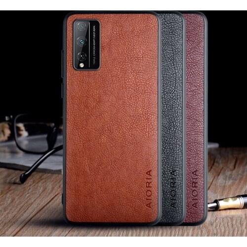 Case for Honor Play 4T Pro funda luxury Vintage Leather skin capa TPU PC phone cover for huawei honor play 4t pro case coque