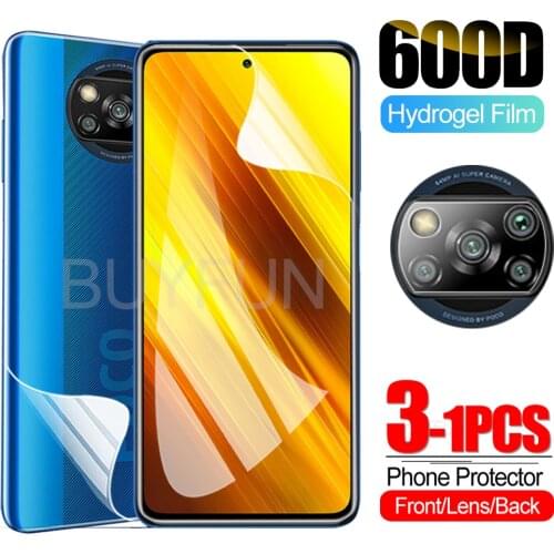 Poco X3 Hydrogel Film Camera Lens Protective Glass For Xiaomi Poco X3 x 3 Nfc Global Version On pocox3 6.67'' film Not Glass