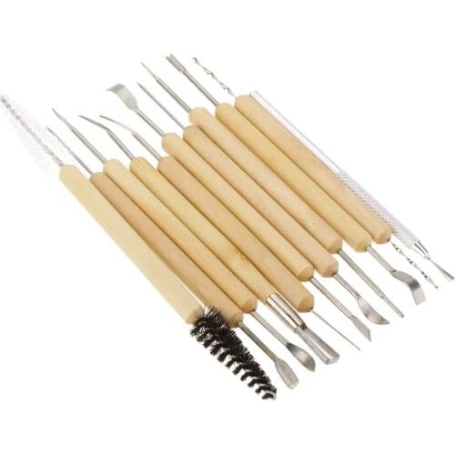11pcs Burins Tools Wax Pottery Clay Sculpture Carving Modeling Tools DIY Craft