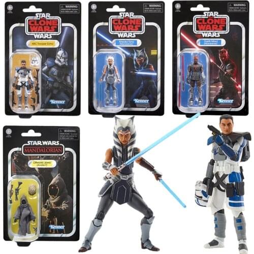 Hasbro Star Wars The Vintage Collection 3.75-Inch-Scale Echo Darth Maul Ahsoka Tano Jawa The Clone Wars Action Figure Kids Toys