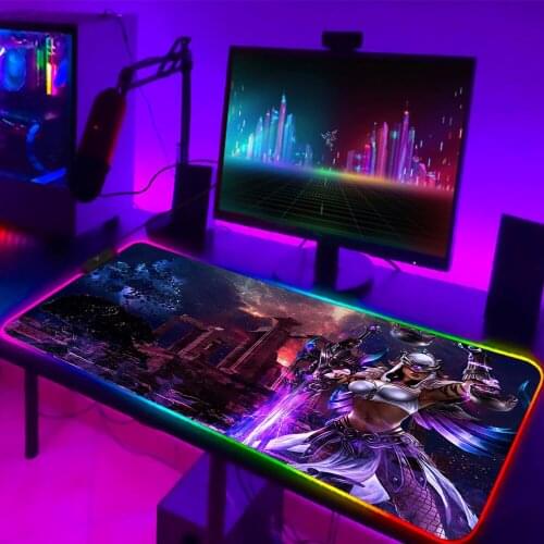 RGB Smite Mousepad Company Gaming Computer Mat Cute Mouse Pad Xl Backlit Mat Keyboard Gaming Setup Accessories Mausepad Gamer