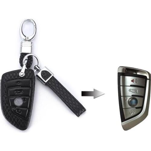 Leather Car Key Case Fob Cover For BMW X1 X5 X6 5 Series G30 G38 Car Key Case