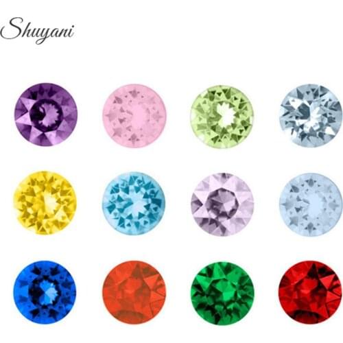 120pcs/240pcs DIY Jewelry Accessories Round Star heart Shape Colorful Rhinestone Bithstone Floating Locket Charm Making Jewelry