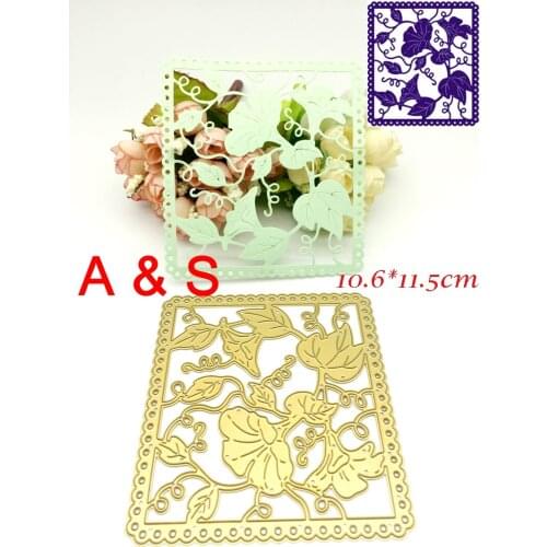 K21 METAL CUTTING DIES Square Morning Glory Gift Scrapbook Card Album Wedding Paper Craft Home Decor Embossing Stencil Punch