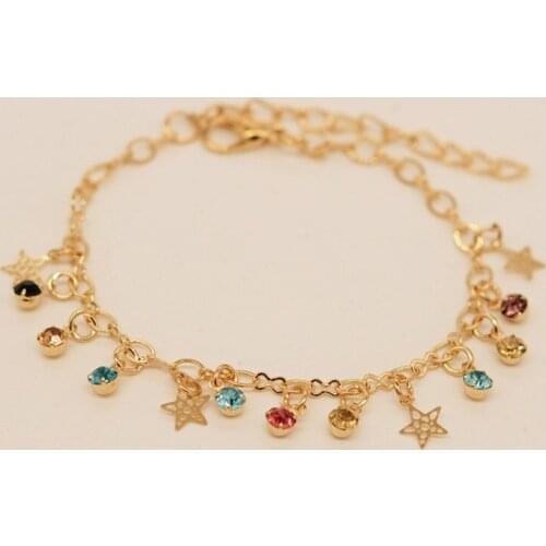 Fashion Star Rhinestone Tassels Bracelet for Women Party Jewelry Gifts