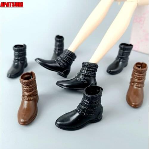 Fashion Doll Shoes For Barbie Doll Flat Bootie Short Boots For Blythe 1/6 BJD Dollhouse Kids & Baby DIY Toys 1/6 Accessories