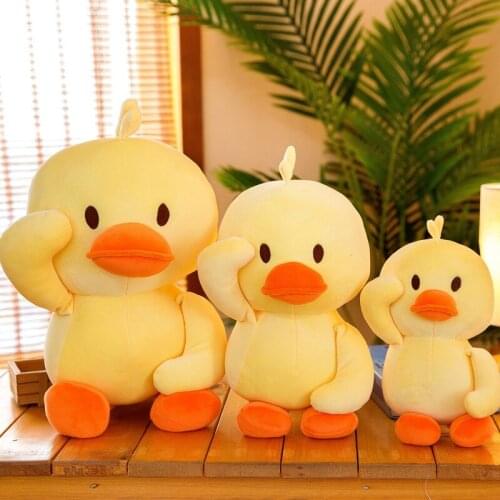 30CM New plush children toys Chattering Red Small Yellow Duck Stuffed Customized Birthday Gift Doll