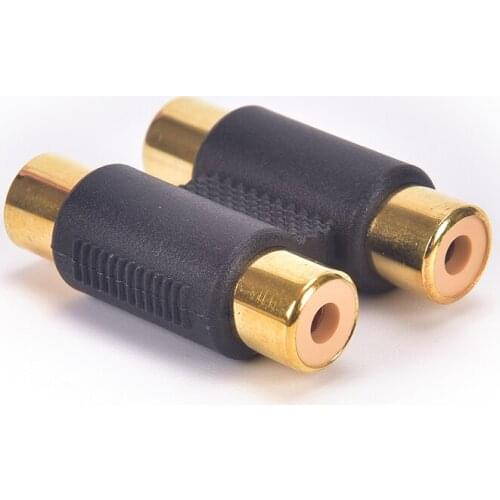 2 Head Double Dual RCA Female To Female Audio Connector Adaptor Phono Coupler Video Connector Plug Socket RCA Phono Twin Coupler