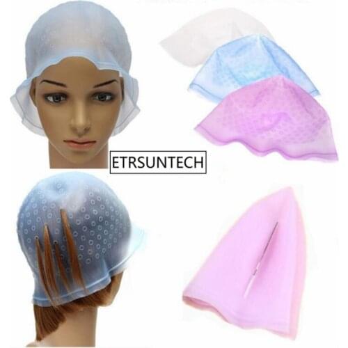 60pcs Professional Reusable Hair Colouring Highlighting Dye Cap Frosting Tipping Dyeing Hair Care Styling Tools F3244