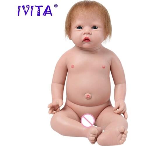 IVITA WG1521 50cm 3.6kg Realistic Silicone Reborn Baby 3 Colors Eyes Choices Newborn Girl Baby Toys for Children Christmas Gift
