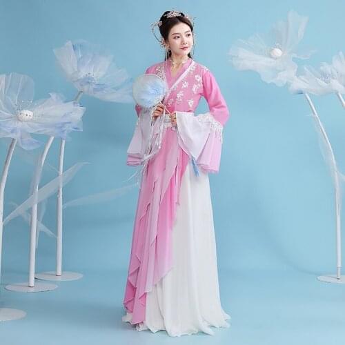 Chinese Style Traditional Dance Costume Fairy Hanfu Ancient Traditional Elegant Tang Dynasty Princess Performance Clothes 30834