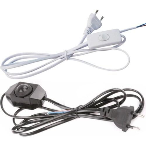 1.8m Extension Cable with EU US Plug Cord Dimmable Switch Power Cable AC 110V 220V Electric Extension Cord for Table Wall Light