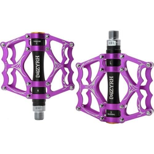 1Pair Road Bike Non-slip Flat Pedals Aluminum Alloy 3 Sealed Bearings Pedals 448D