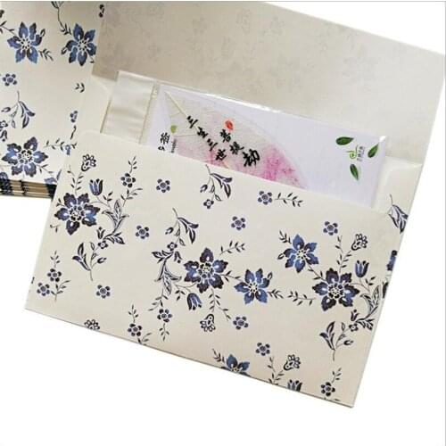 100pcs/lot Letter Flowers Envelope Cute Valentines Day Wedding Christmas Day Stationery Envelope Letter Paper