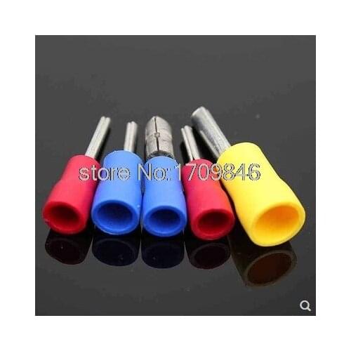 1000pcs 12-10 AWG 4-6 mm Insulated Pin Terminal Wire Crimp PTV 3.5-13