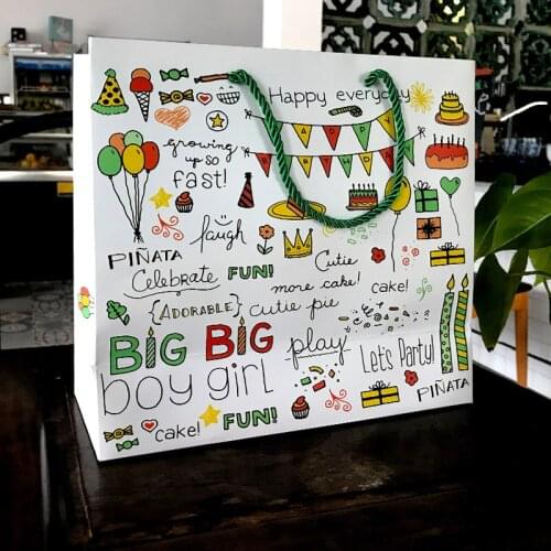 20pcs Lovely Fun Cartoon BagCreative paper Candy box Gift Bags Wedding party birthday baby shower Decoration Supplies