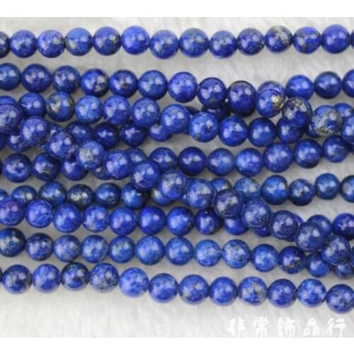 4MM natural lapis Loose round bead stone string