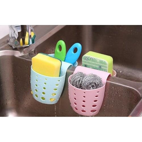 Free Shipping 200pcs/lot Hang Buckle Type Kitchen Sink Faucet Sponge Bag To Receive Basket Receive