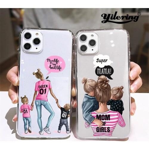 Super Mum Transparent Soft TPU Case for Apple iPhone 11 12 Pro XS Max mini 8 7 6 6S Plus X 5 5S SE XR Phone Cases Cover for XR X
