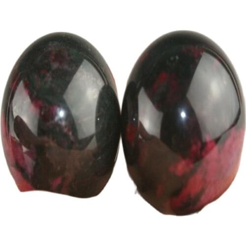 Pure manual Polish Good A pairs of natural jade health massage ball