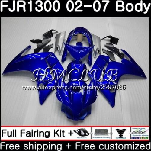 FJR1300A For YAMAHA FJR 1300 Glossy blue 2001 2002 2003 2004 2005 2006 2007 4HC.2 FJR-1300 FJR1300 01 02 03 04 05 06 07 Fairing