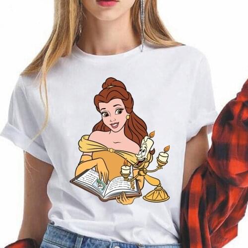 Beauty and the Beast T Shirt Prince Kawaii Harajuku Women Ullzang Cute T-shirt Graphic Tshirt Fashion Top