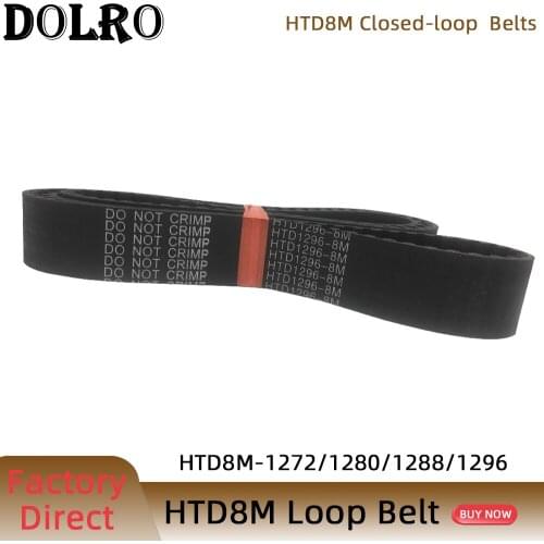 HTD 8M synchronous belt C=1272/1280/1288/1296width 15/20/25/30/40/50mm Teeth 159 160 161 162 HTD8M Timing Belt1272-8M 1280-8M