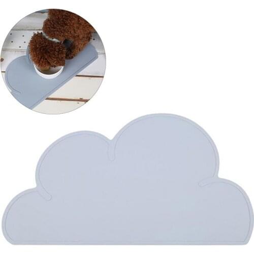 1Pc Cute Cat Feeding Mat Creative Cloud Shape Folding Kitten Food Bowl Placement Puppy Cats Feeder Mats Pet Supplies Accessories
