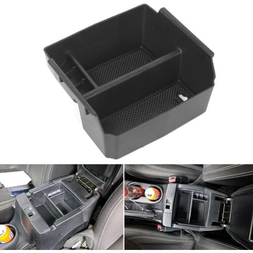 Wrangler JK Central Console Armrest Storage Box Organizer Tray For Jeep 2011 2012 2013 2014 2015 2016 2017 ABS Plastic Black