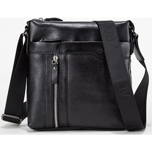 Hot sale mens business bag messenger bags 100% natural genuine leather handbags Famous brand men fashion casual shoulder bags