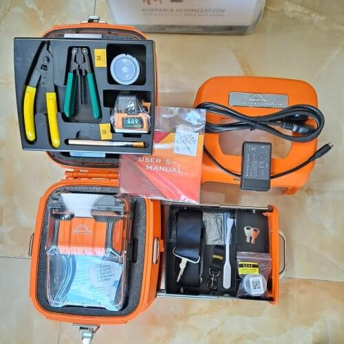 AI-9 Multi-language Automatic Six Motors Intelligent FTTH Fiber Optic Splicing Machine Optical Fiber Fusion Splicer