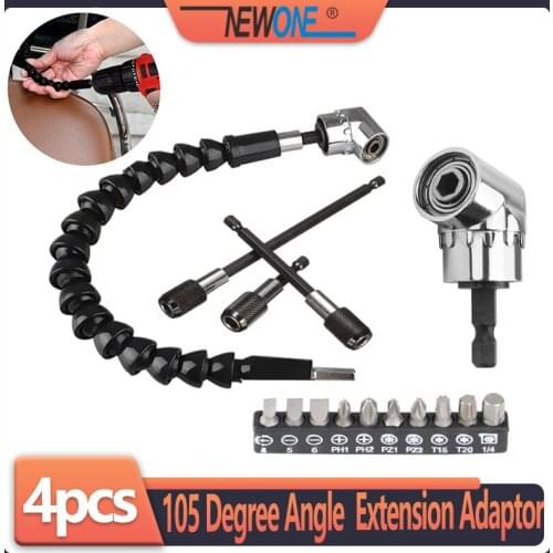 105 Degree right angle drill bit accessory , Flexible Angle Extension Bit sleeve adapter, used for electric drill bit tool