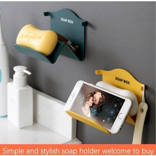 Soap dish dish wall-mounted soap sponge rack storage rack soap rack tray storage box soap drainage rack storage rack